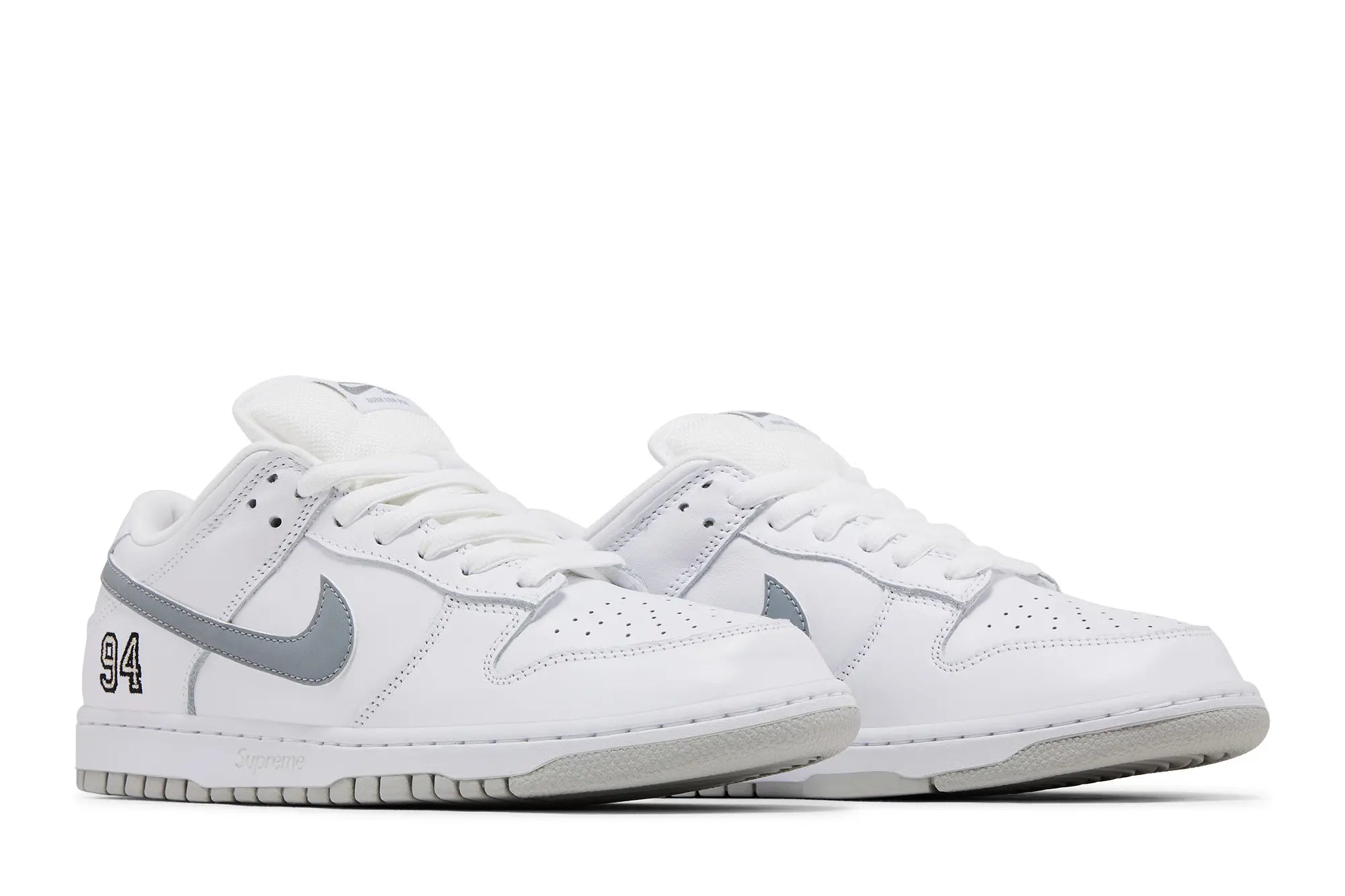 Nike Dunk Low SB x Supreme '94 White Metallic Silver'